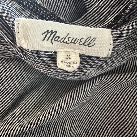 MADEWELL striped sleeveless knit dress size medium - Picture 3 of 6